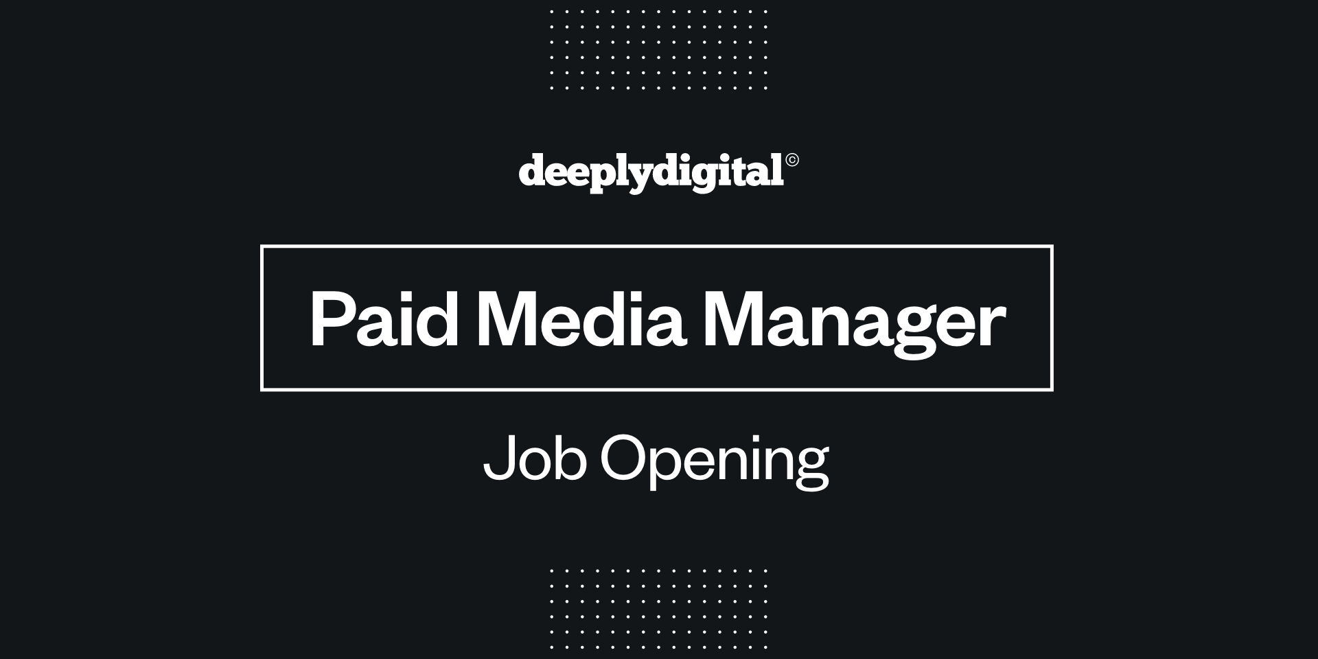 Paid Media Manager Job Thumbnail